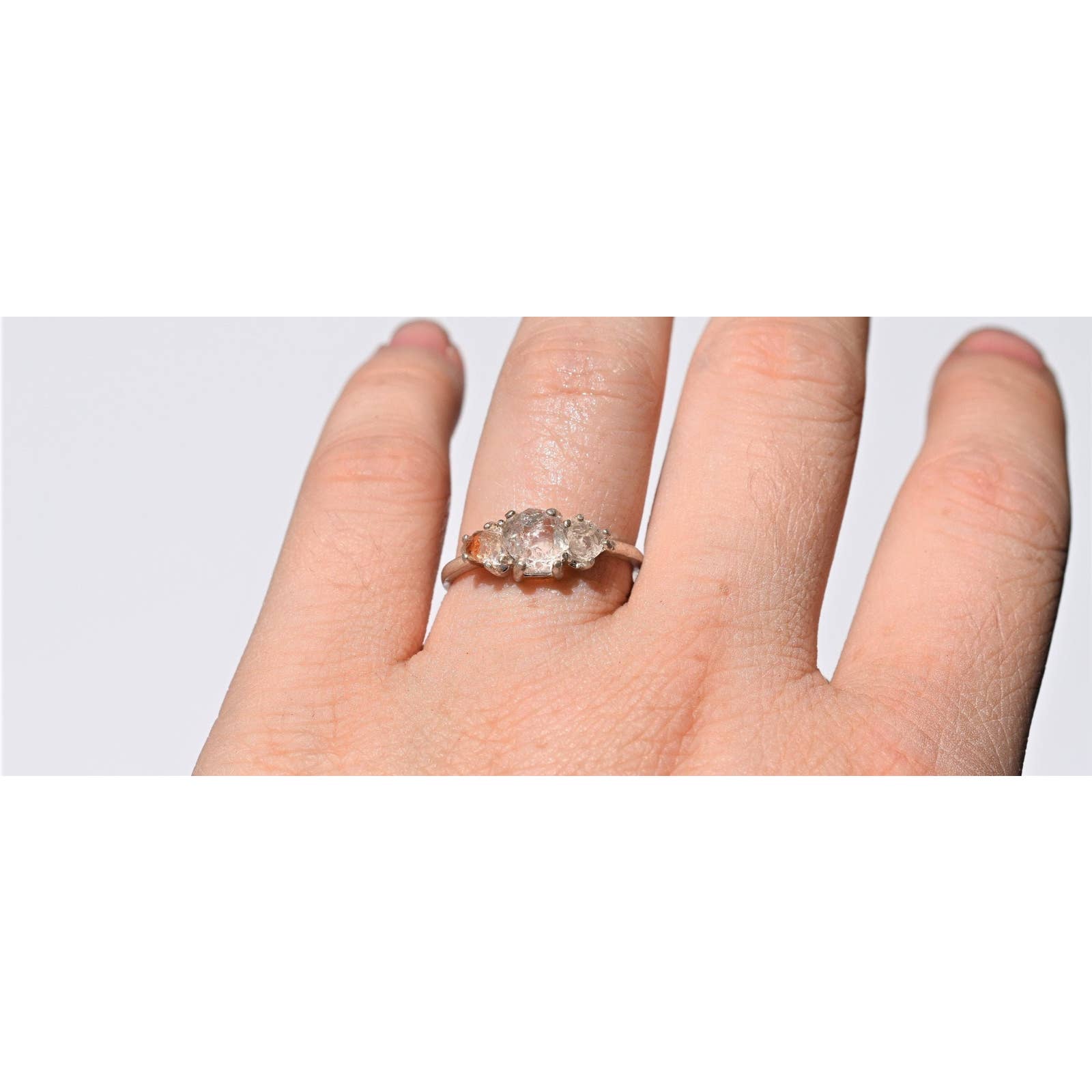 Alternative Engagement Ring Unique Rings For Women Raw Stone Sterling Si 108$